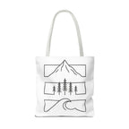 Mountain Wave Tote Bag, Inspirational Gift, Eco-Friendly Shopping Bag