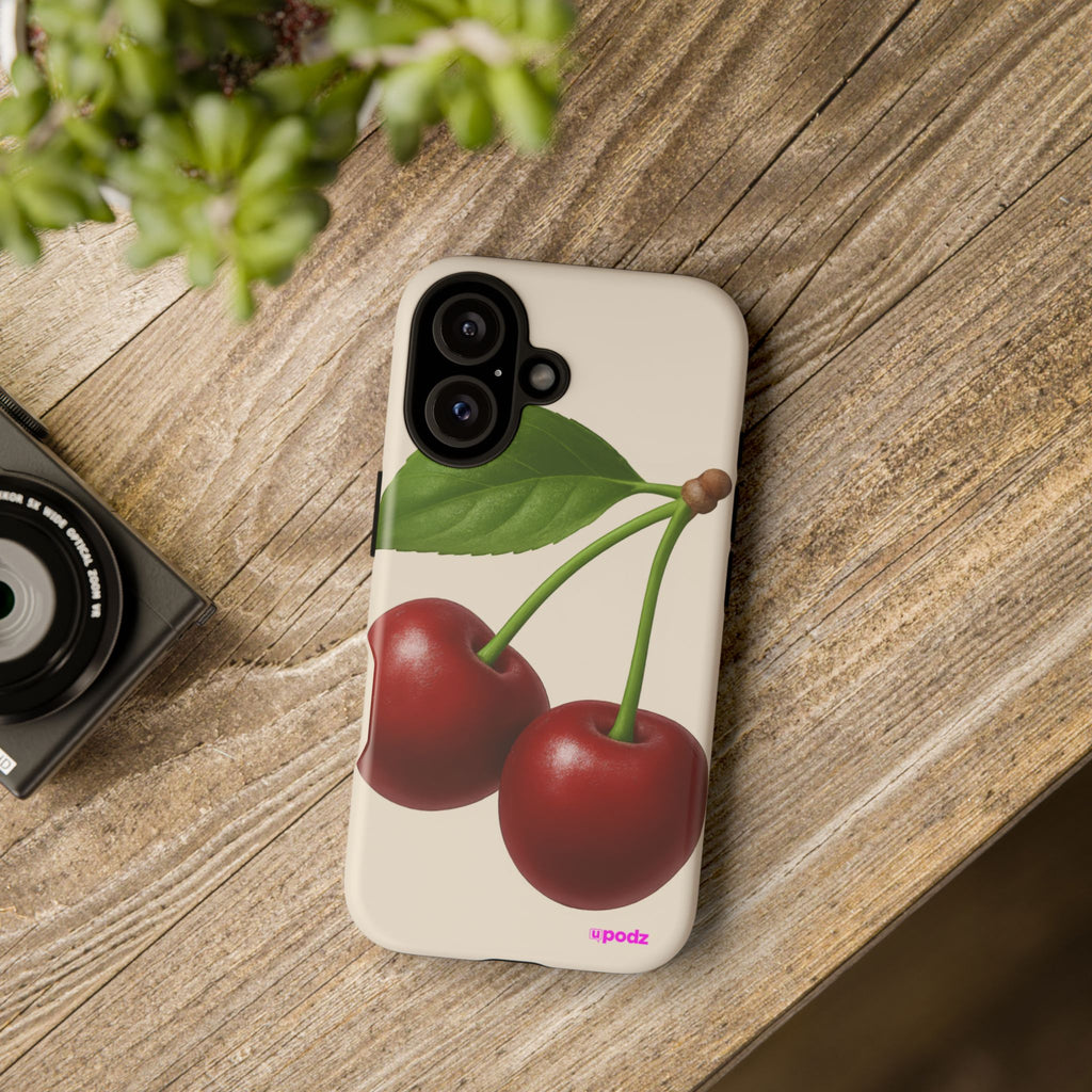 Red Cherry Design, Tough Cases, Phone Cover