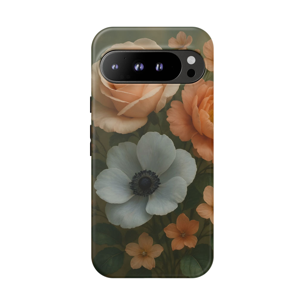 Floral Design White Cover Design, Tough Cases, Phone Cover