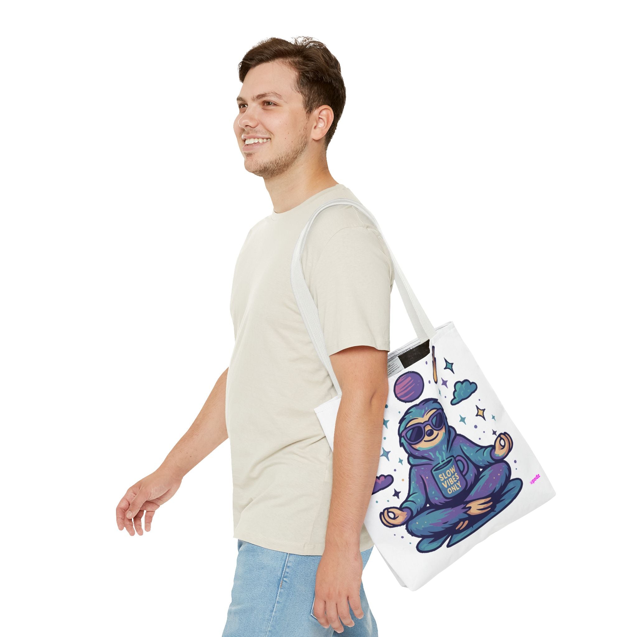 Slow Vibes Sloth Quirky Design, Fun Bag