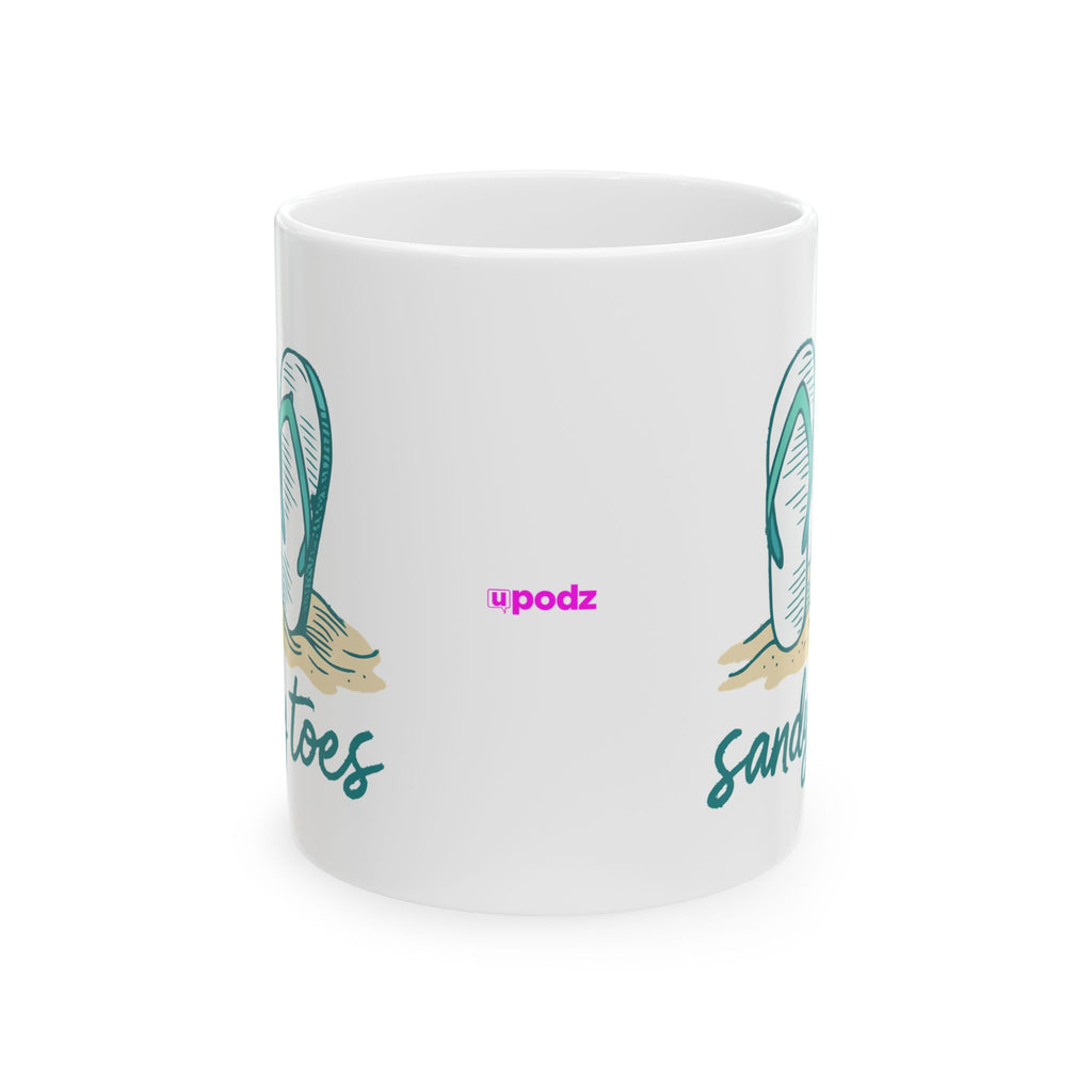 Sandy Toes Ceramic Mug |  Personalized Mug