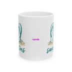 Sandy Toes Ceramic Mug |  Personalized Mug