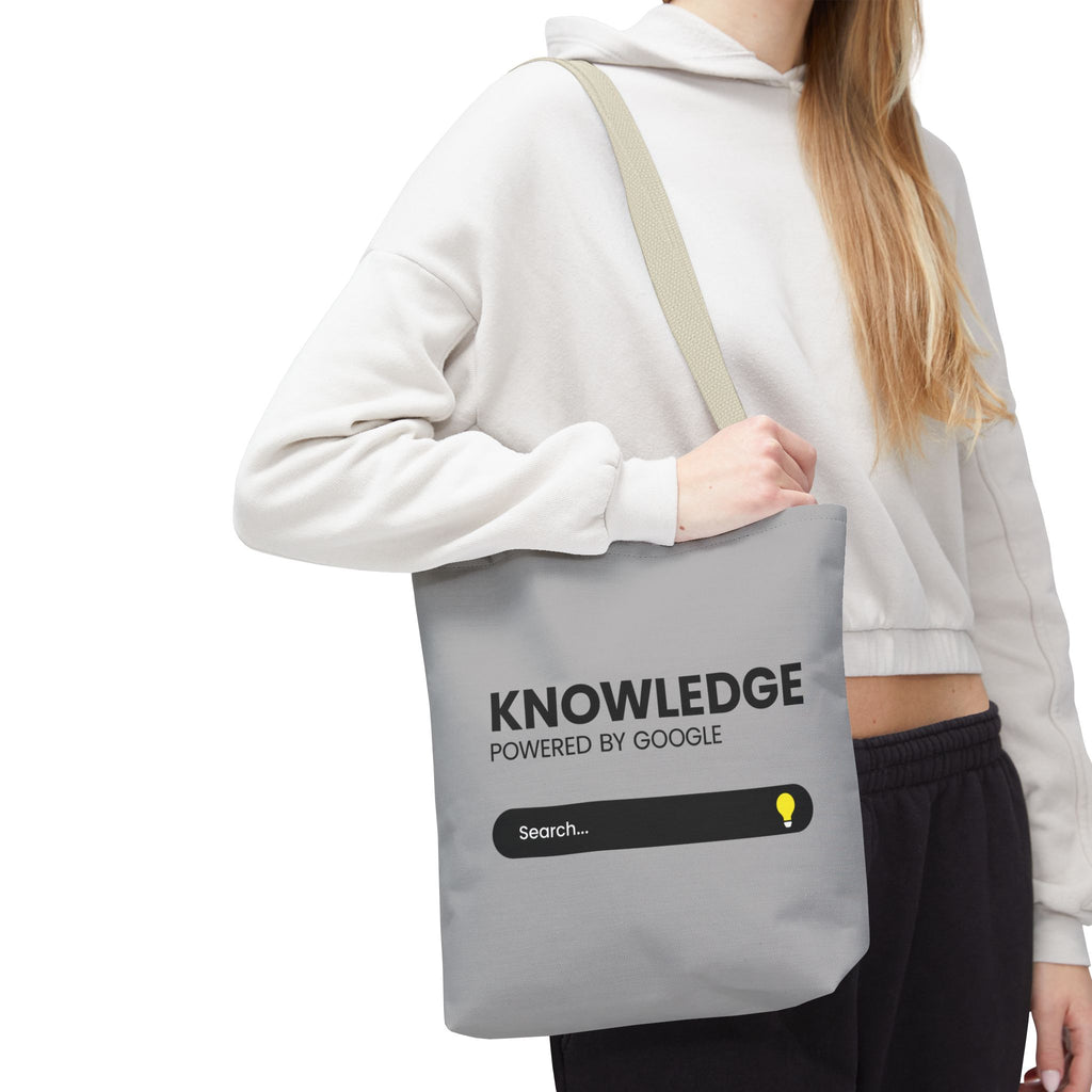 Knowledge Powered Tote Bag - Motivational Carryall
