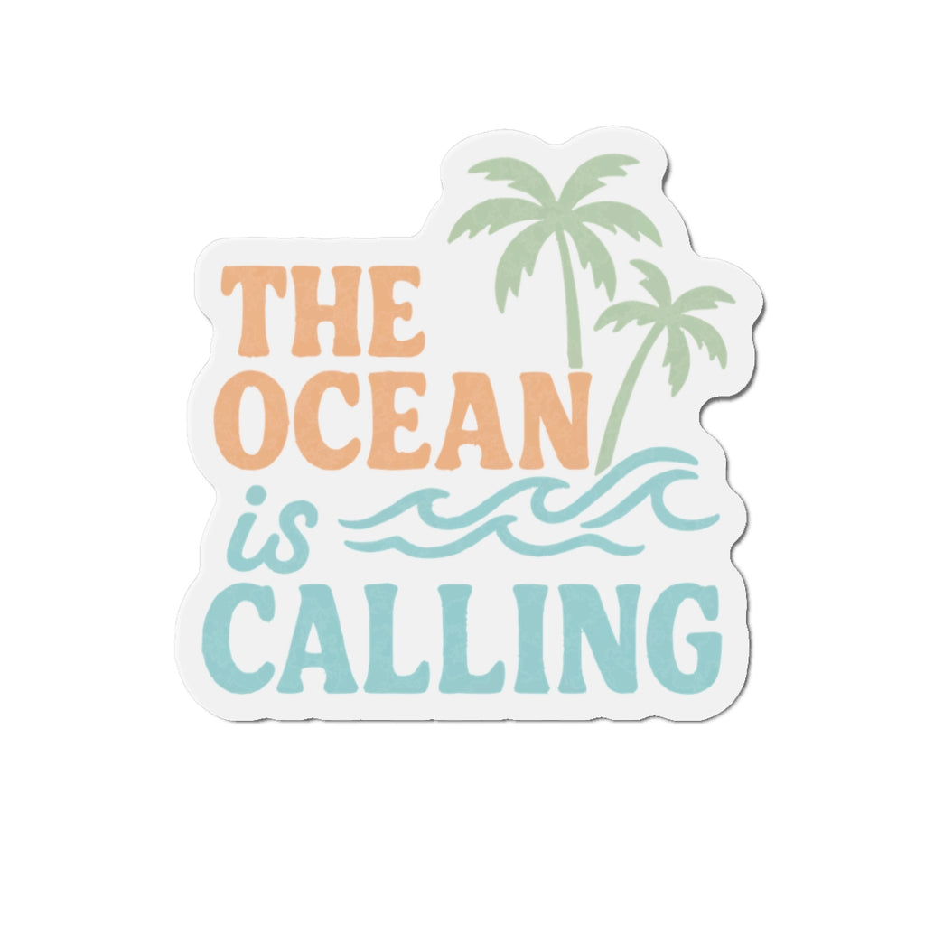 Tropical Die-Cut Magnet - Ocean Vibes, Refrigerator Magnet