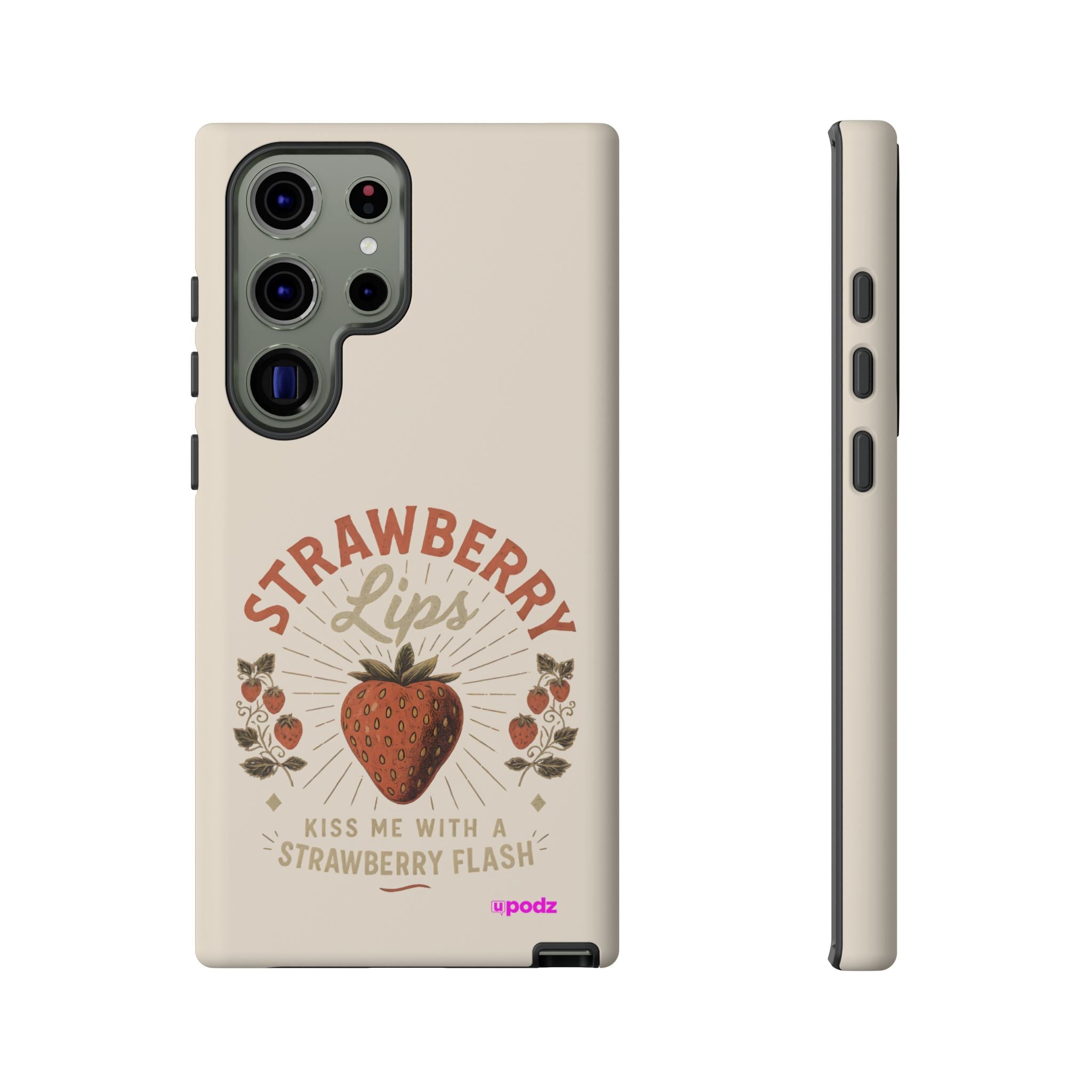 Strawberry Lips Design, Tough Cases, Phone Cover, Unique Gift