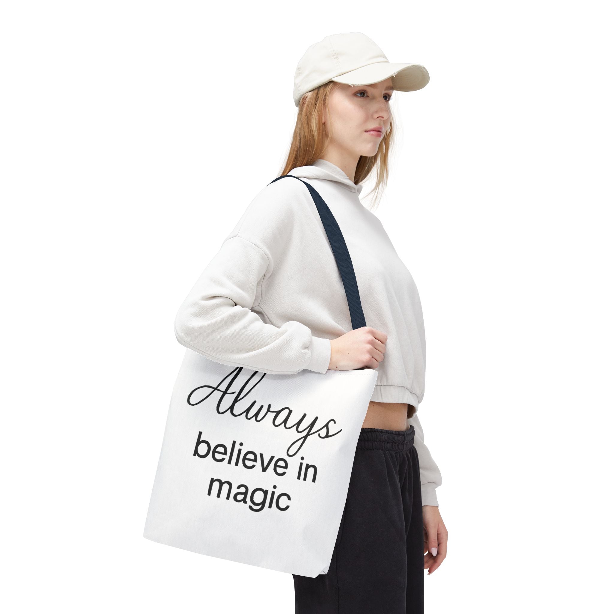 Always Believe in Magic Tote Bag, Inspirational Gift, Eco-Friendly Shopping Bag