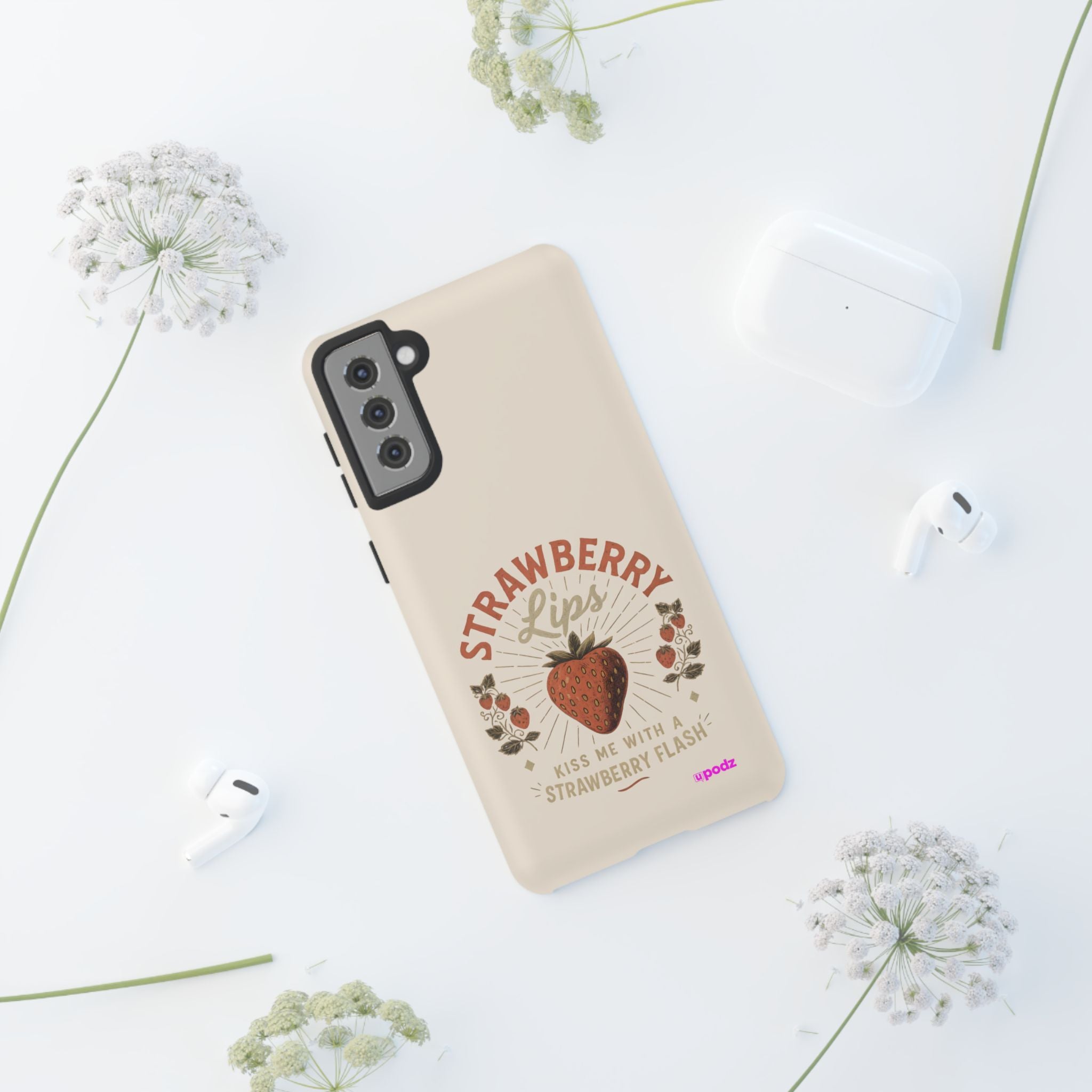 Strawberry Lips Design, Tough Cases, Phone Cover, Unique Gift