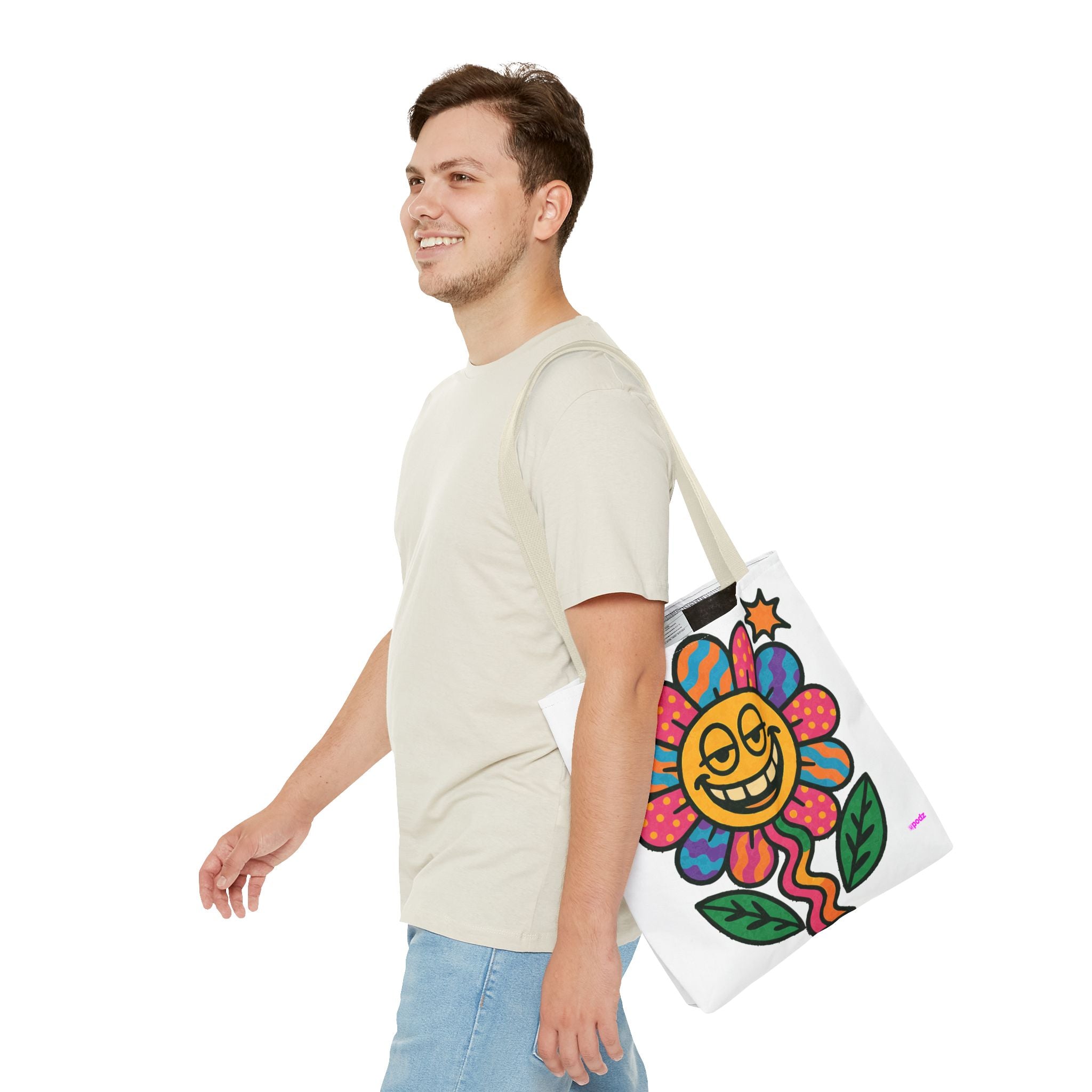 Flower Power Tote Bag - Quirky Fun Bag
