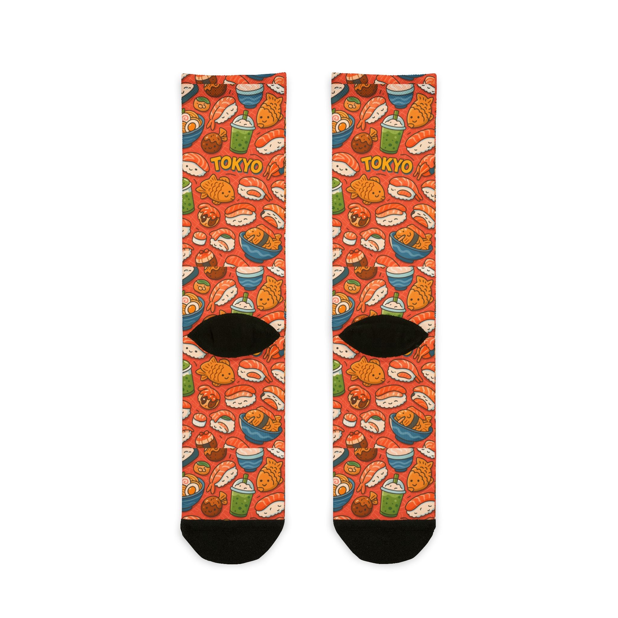 Tokyo Foodie Fan, Fun Funky Sublimation Crew Socks
