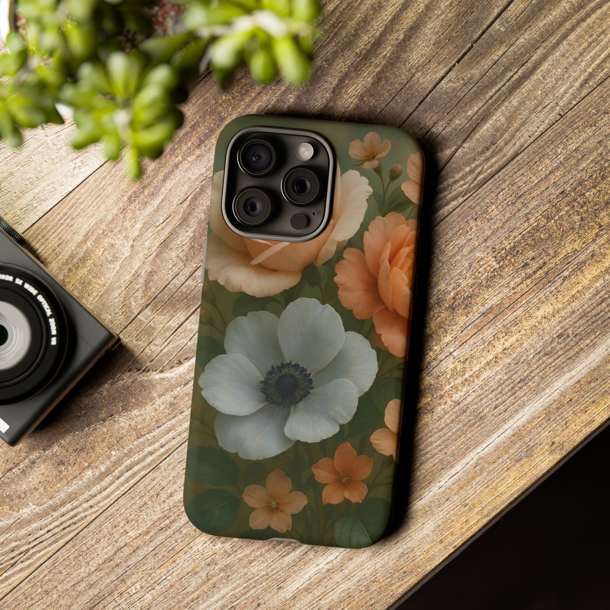 Floral Design White Cover Design, Tough Cases, Phone Cover