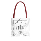 Mountain Wave Tote Bag, Inspirational Gift, Eco-Friendly Shopping Bag