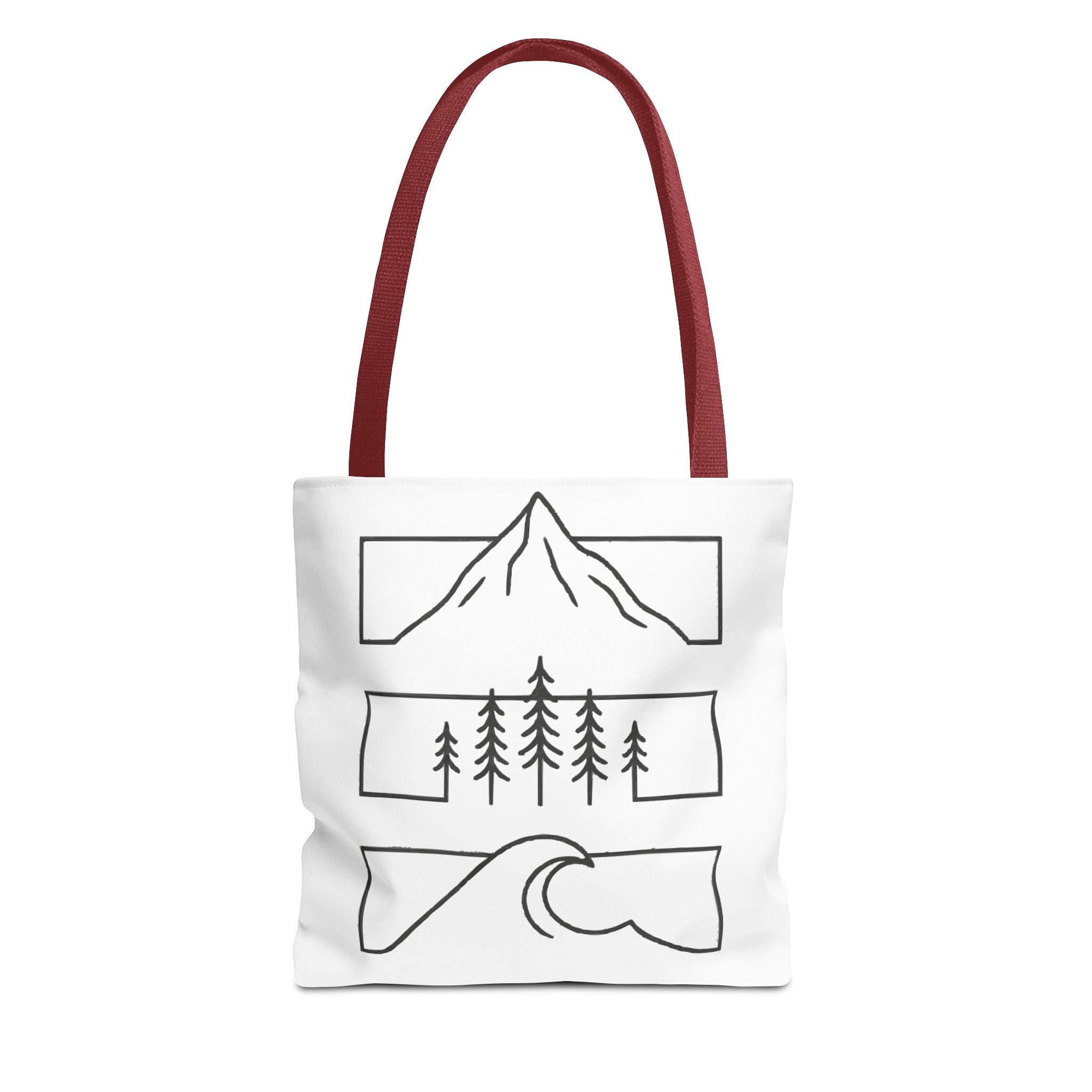 Mountain Wave Tote Bag, Inspirational Gift, Eco-Friendly Shopping Bag