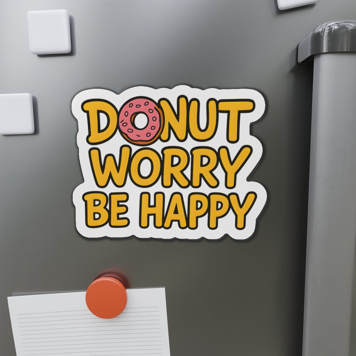 Donut Worry Die-Cut Magnets - Fun Home Decor, Gift for Food Lovers