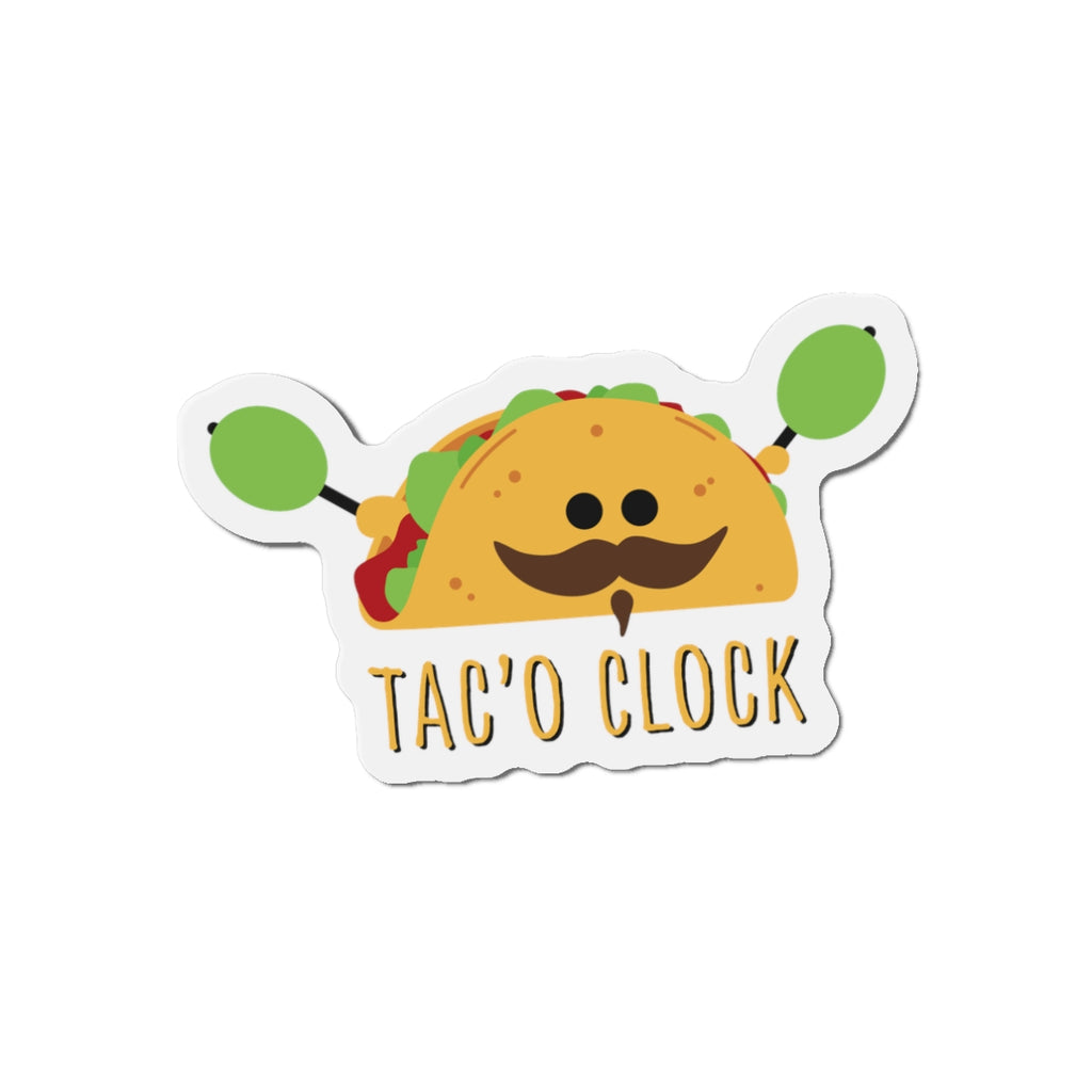 Cute Taco Clock Die-Cut Magnets, Foodie Magnet