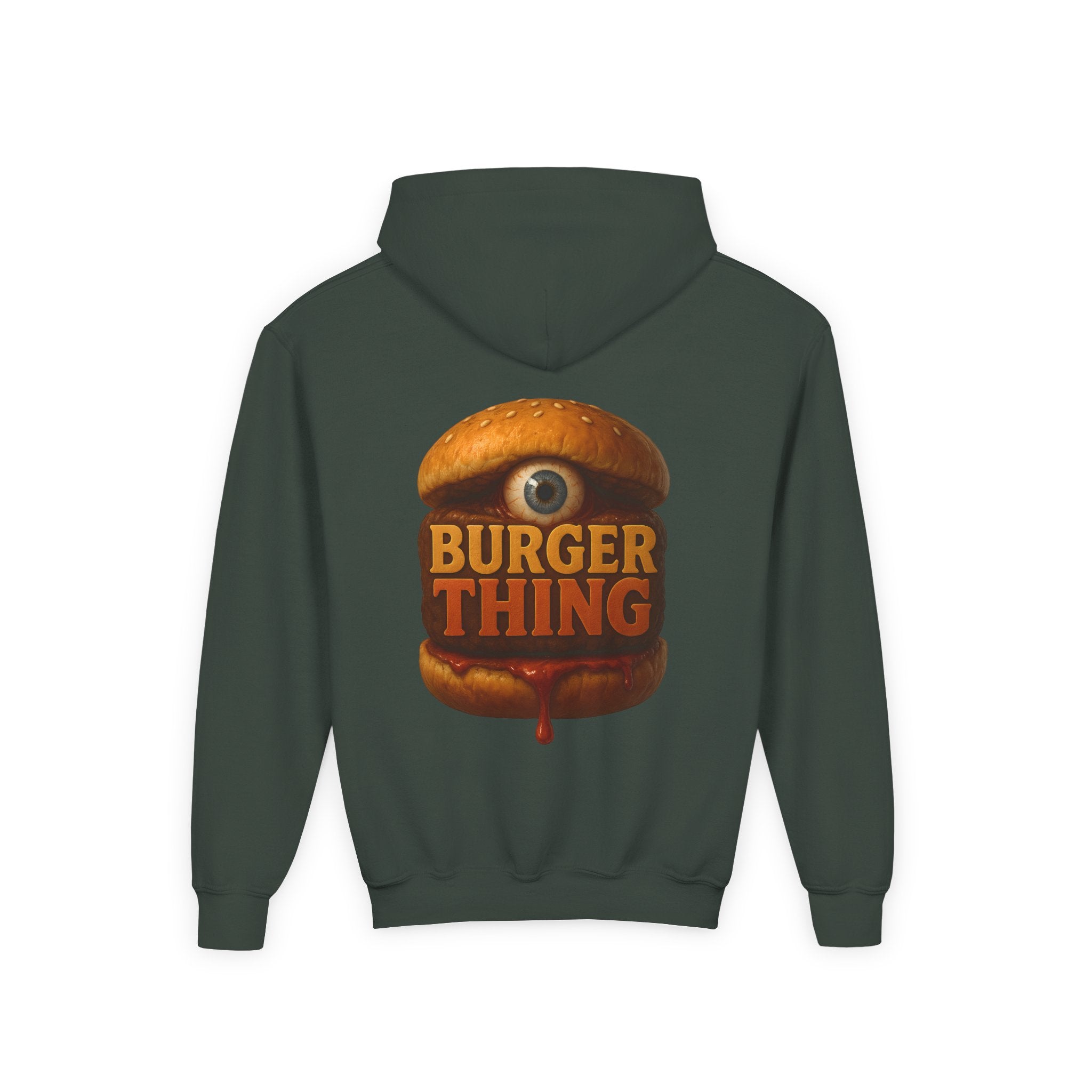 Burger Thing Youth Hooded Sweatshirt, Casual Wear