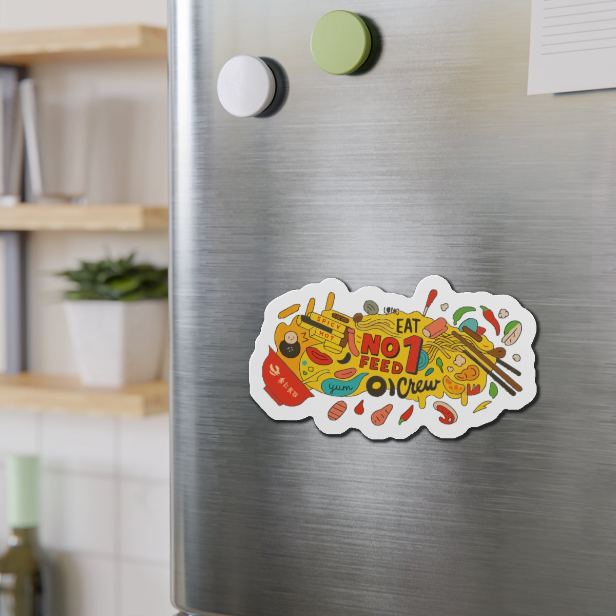 No.1 Feed Crew Die-Cut Magnets - Fun Home Decor, Gift for Food Lovers