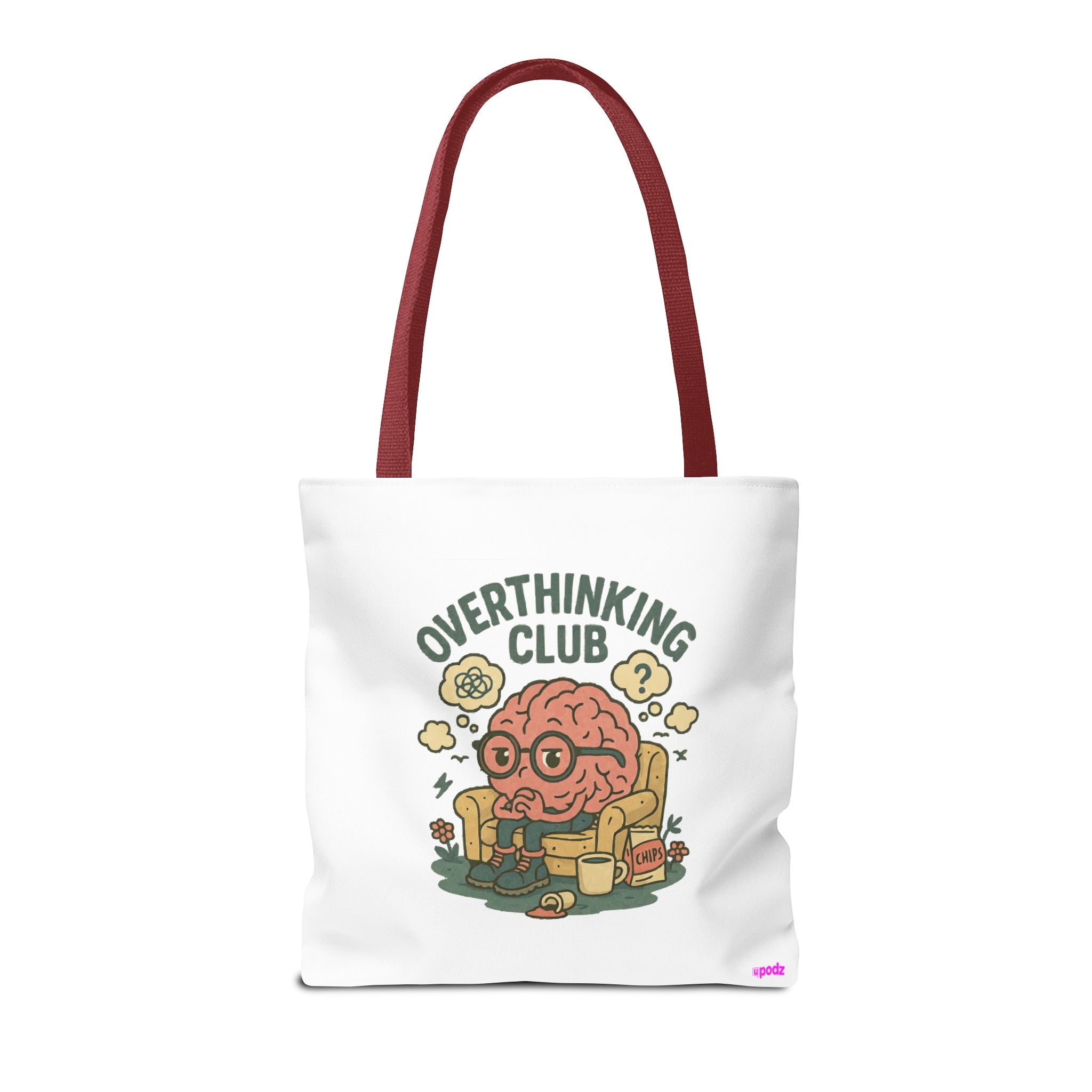 Overthinking Brain Quirky Design, Fun Bag