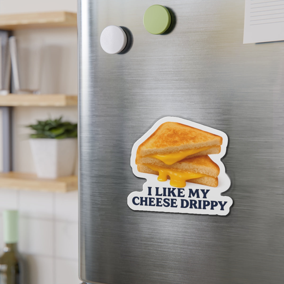 I like my Cheese Drippy Die-Cut Magnets | Fun Kitchen Decor