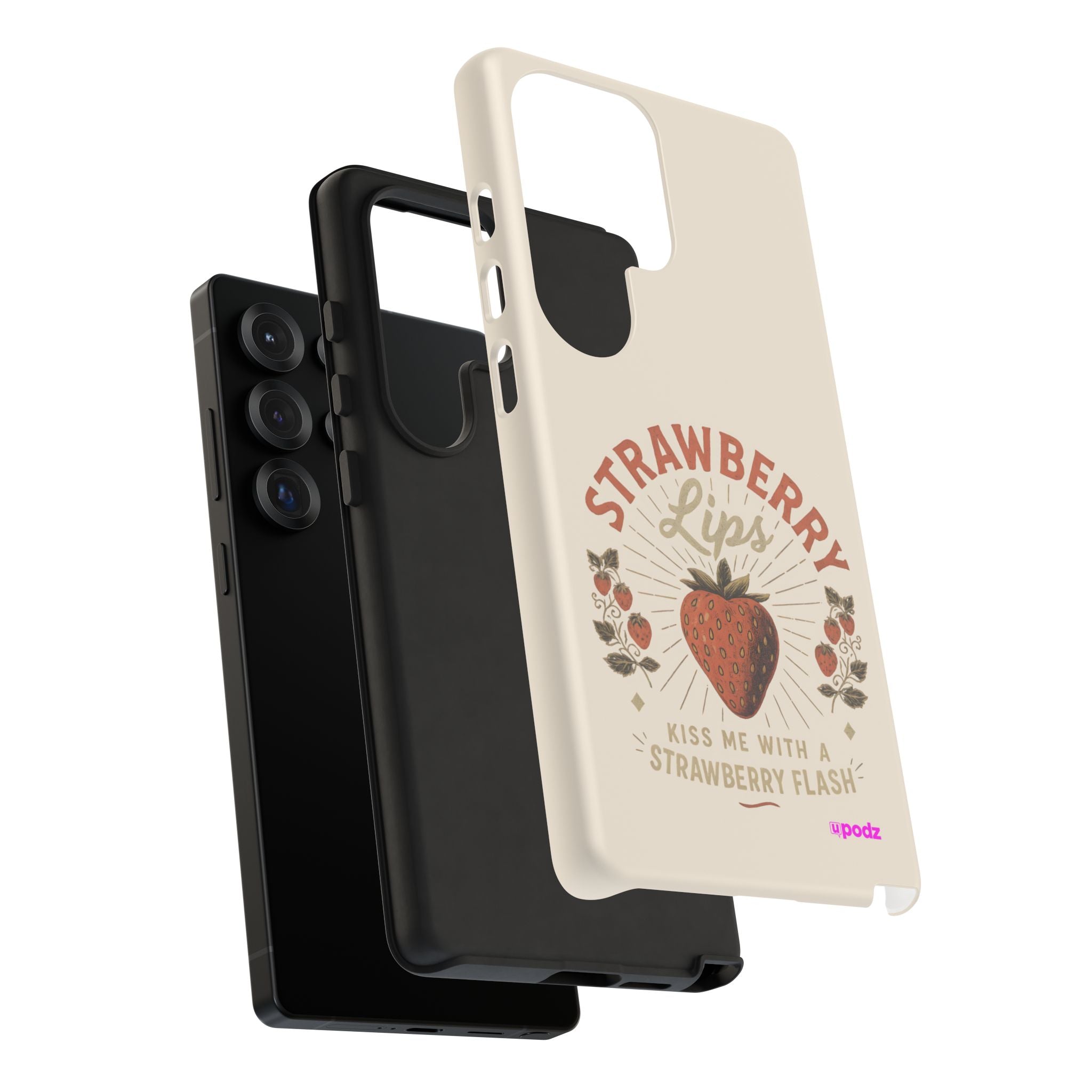Strawberry Lips Design, Tough Cases, Phone Cover, Unique Gift