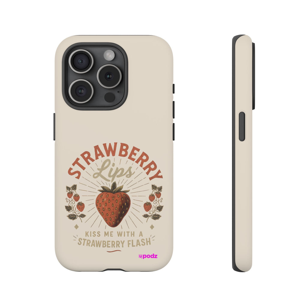 Strawberry Lips Design, Tough Cases, Phone Cover, Unique Gift