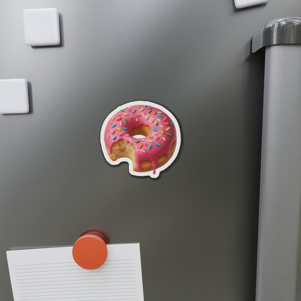 Whimsical Donut Die-Cut Magnet, Cute Kitchen Decor, Fun Gift for Foodies