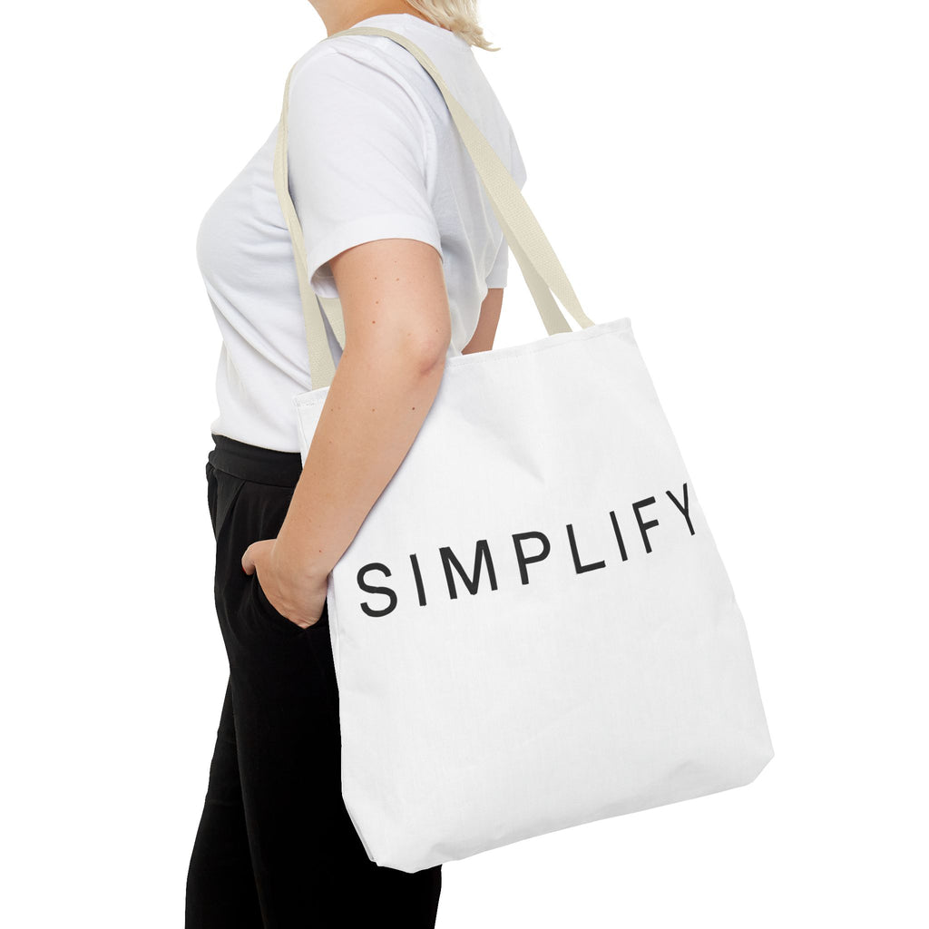 Simplify Tote Bag, Inspirational Gift, Eco-Friendly Shopping Bag