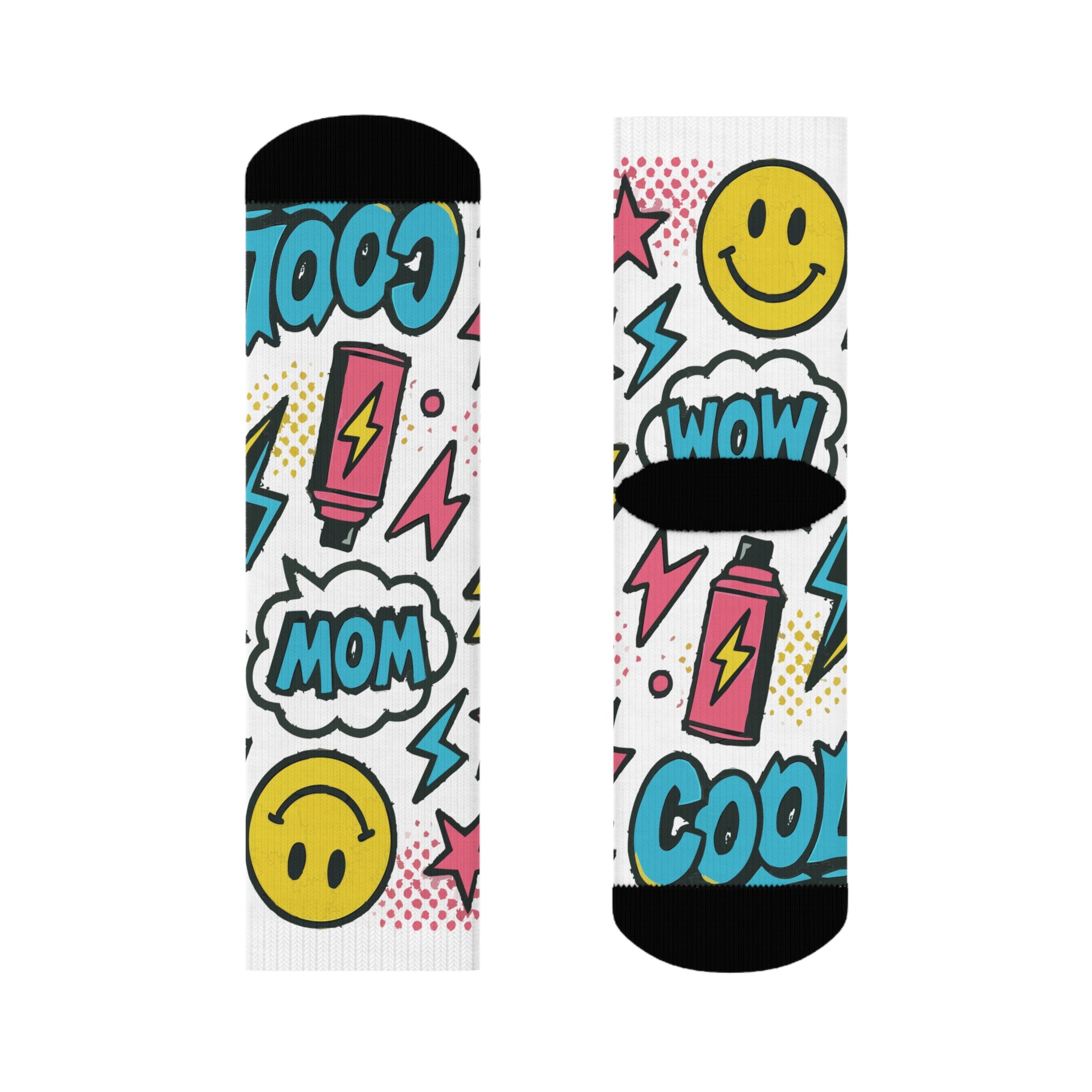 Fun Pop Art Crew Socks - Cool Socks