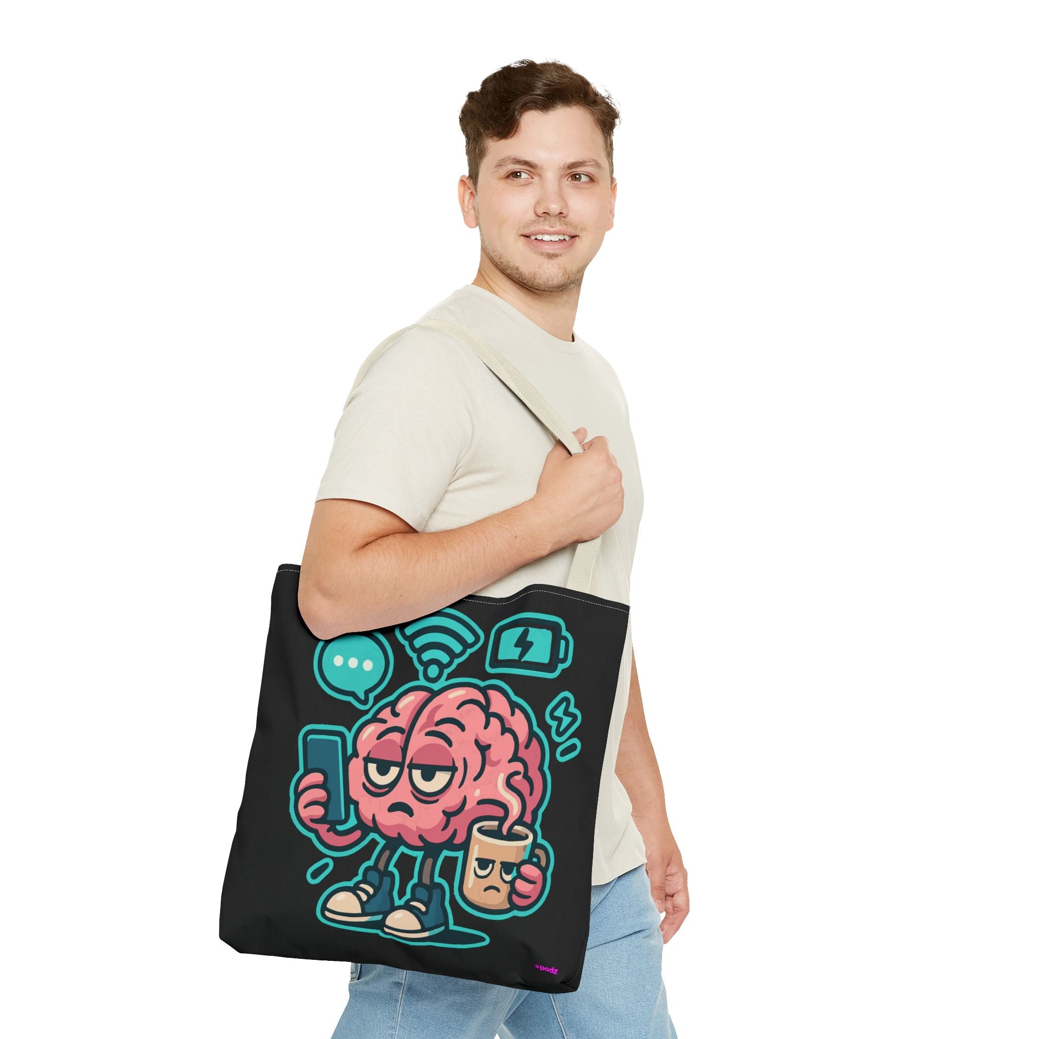 Brain Power Tote Bag - Quirky, Fun Tote Bag