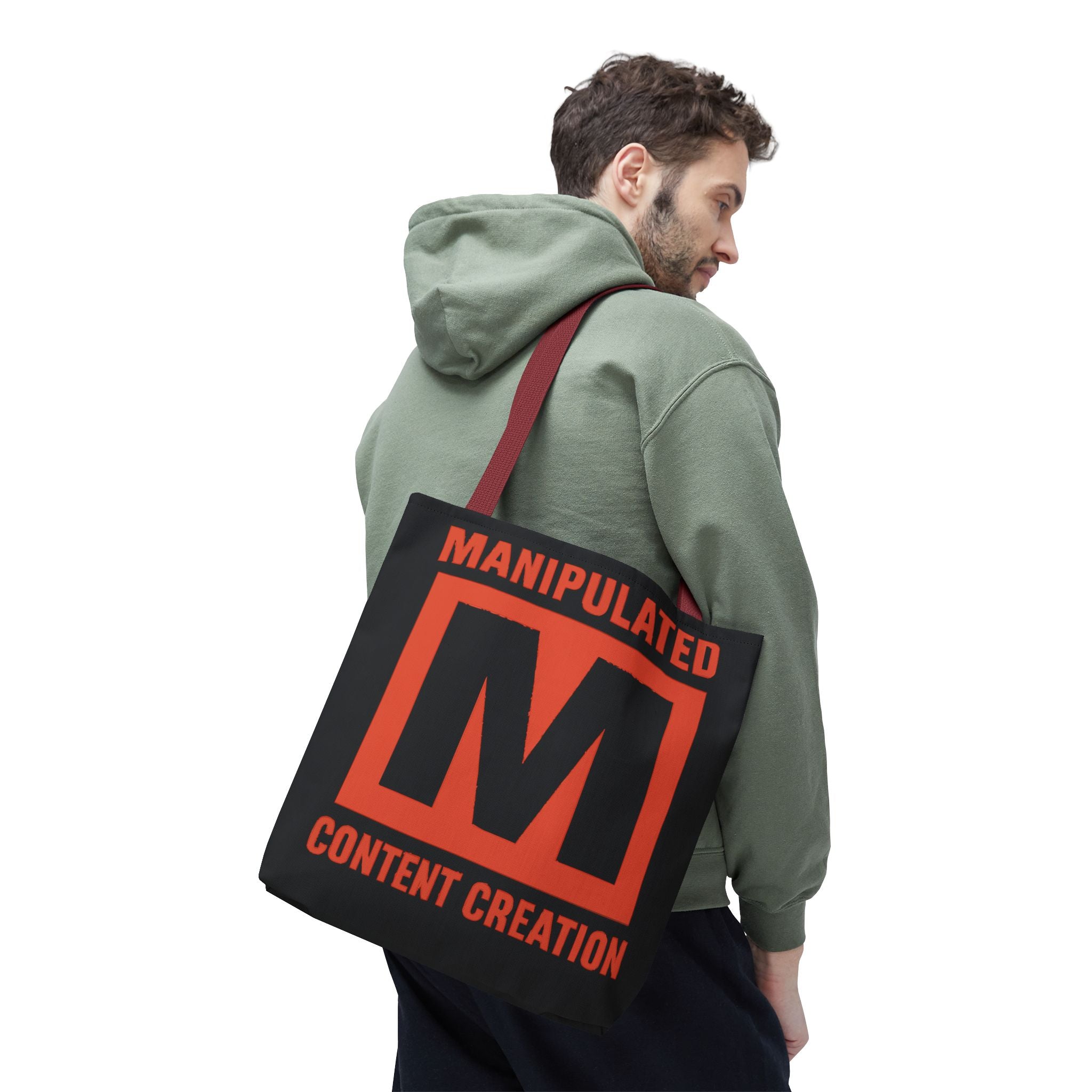 Manipulated Content Tote Bag, Inspirational Gift, Eco-Friendly Shopping Bag