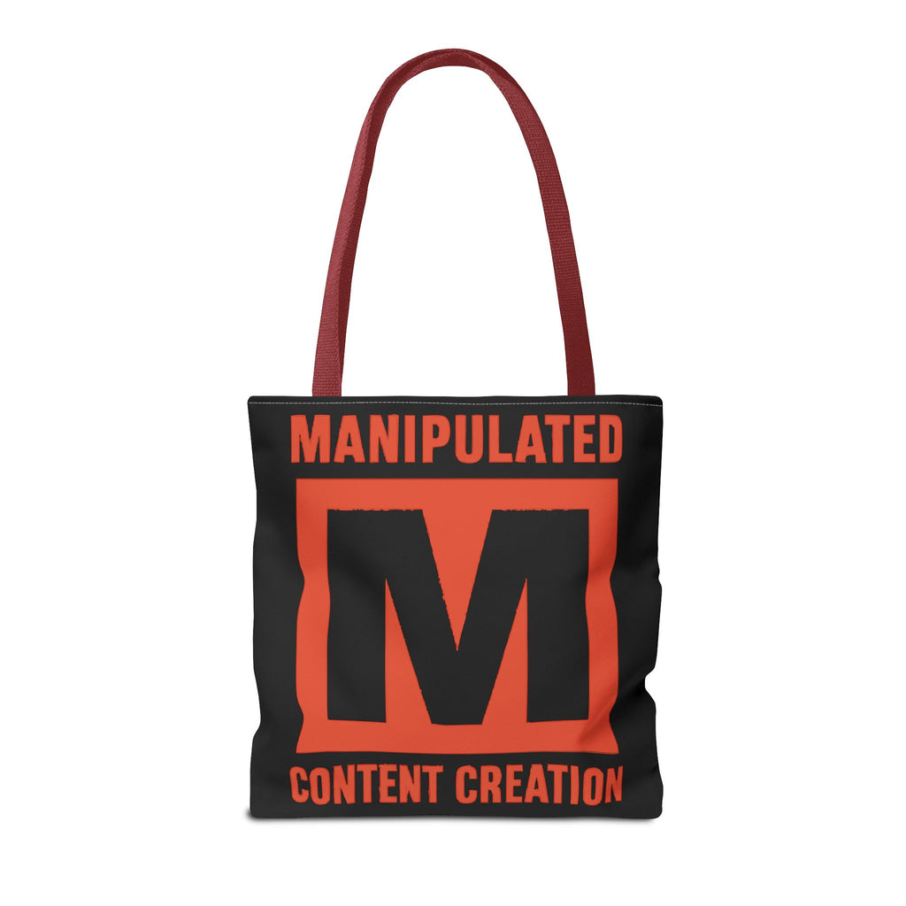 Manipulated Content Tote Bag, Inspirational Gift, Eco-Friendly Shopping Bag