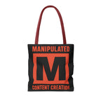 Manipulated Content Tote Bag, Inspirational Gift, Eco-Friendly Shopping Bag