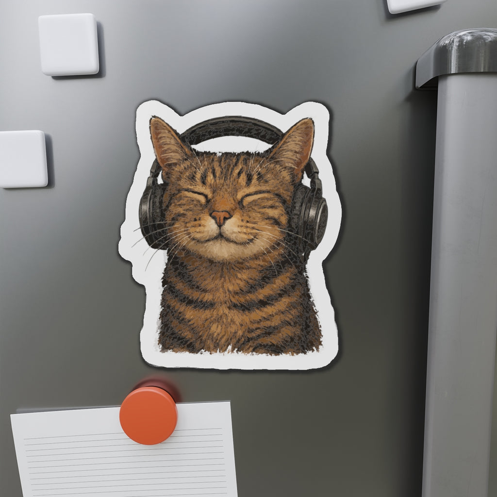 Feline Music Die-Cut Magnets - Fun Home Decor, Gift for Food Lovers
