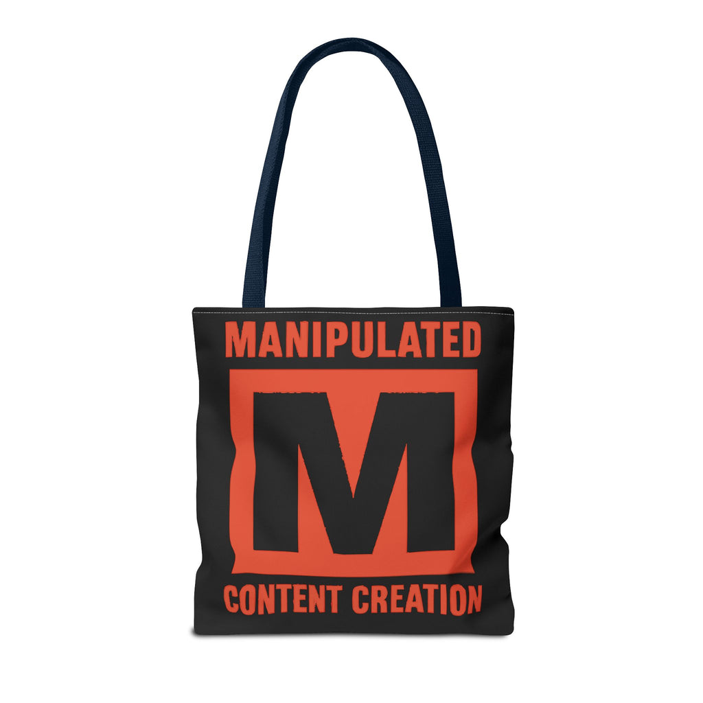 Manipulated Content Tote Bag, Inspirational Gift, Eco-Friendly Shopping Bag