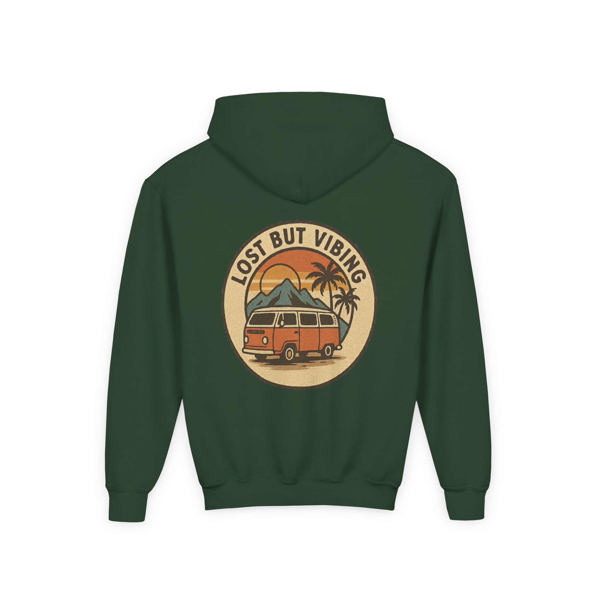 Lost but Vibing, Youth Hooded Sweatshirt, Casual Wear