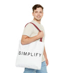Simplify Tote Bag, Inspirational Gift, Eco-Friendly Shopping Bag