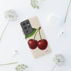 Red Cherry Design, Tough Cases, Phone Cover