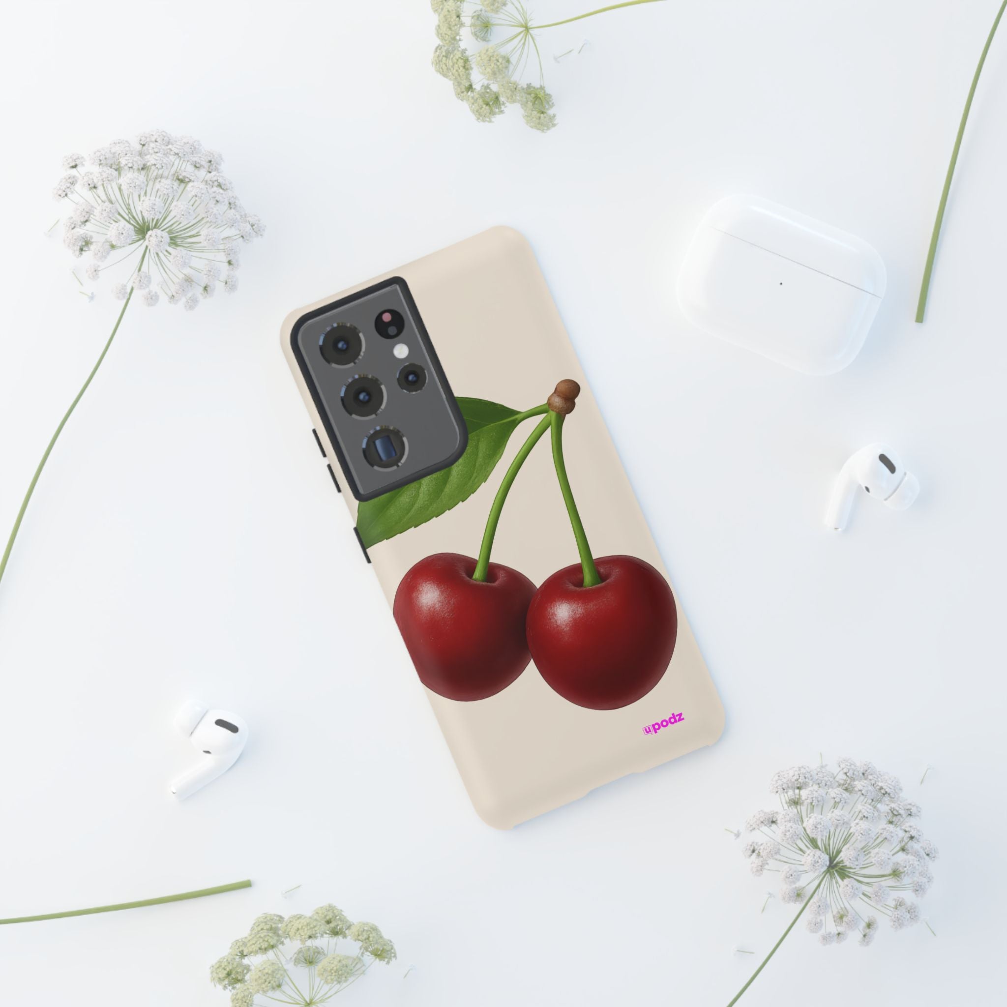 Red Cherry Design, Tough Cases, Phone Cover