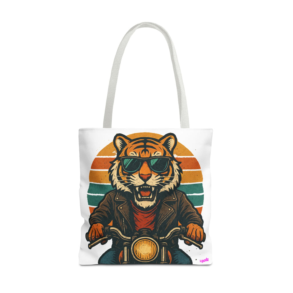 Tiger Rider Tote Bag - Quirky Fun Bag