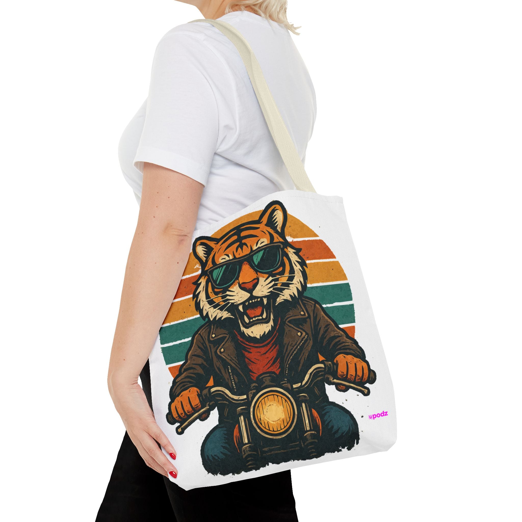 Tiger Rider Tote Bag - Quirky Fun Bag