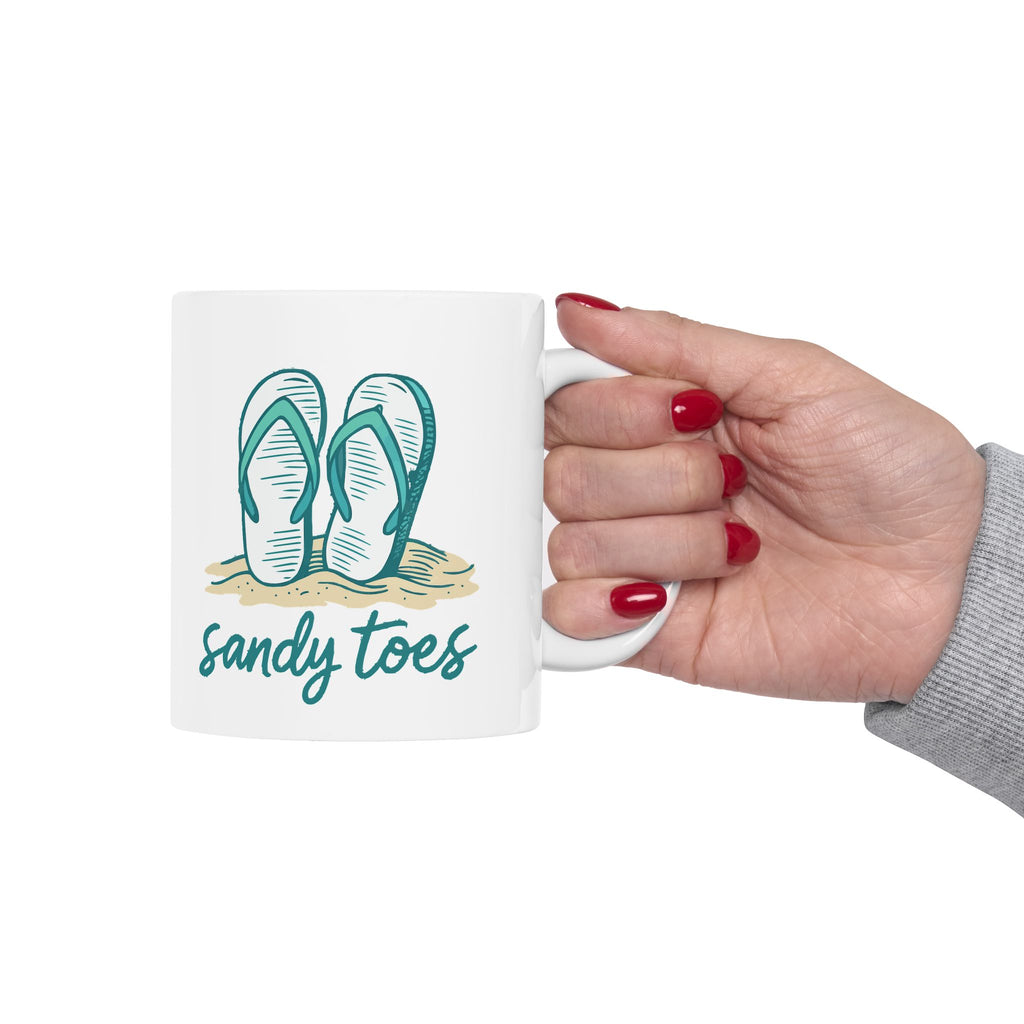 Sandy Toes Ceramic Mug |  Personalized Mug