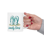 Sandy Toes Ceramic Mug |  Personalized Mug