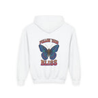 Butterfly Bliss, Youth Hooded Sweatshirt, Casual Wear