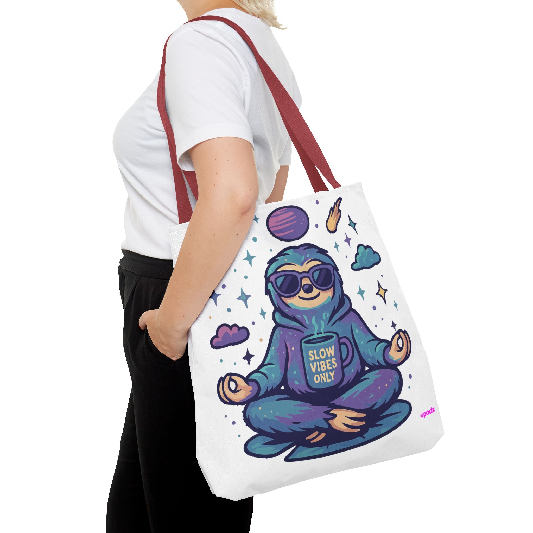 Slow Vibes Sloth Quirky Design, Fun Bag