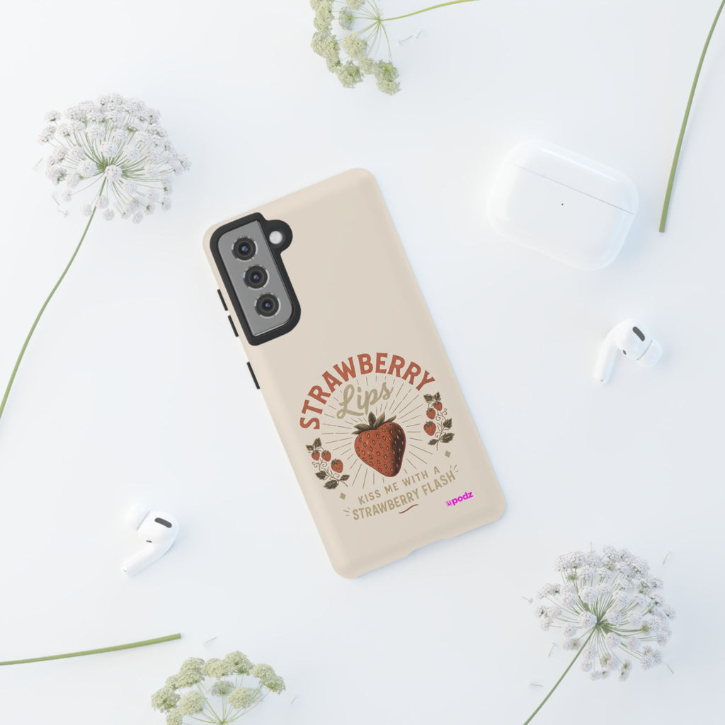 Strawberry Lips Design, Tough Cases, Phone Cover, Unique Gift