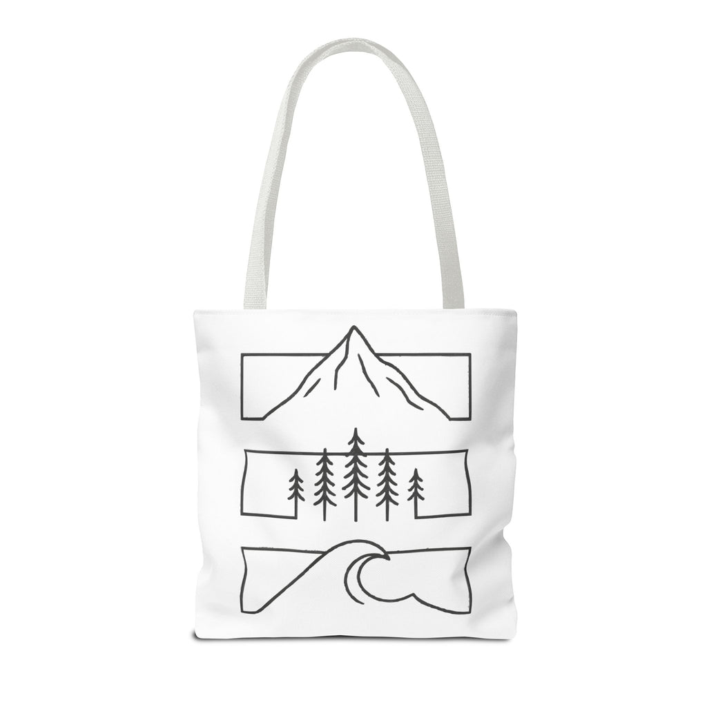 Mountain Wave Tote Bag, Inspirational Gift, Eco-Friendly Shopping Bag