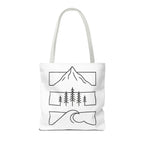 Mountain Wave Tote Bag, Inspirational Gift, Eco-Friendly Shopping Bag