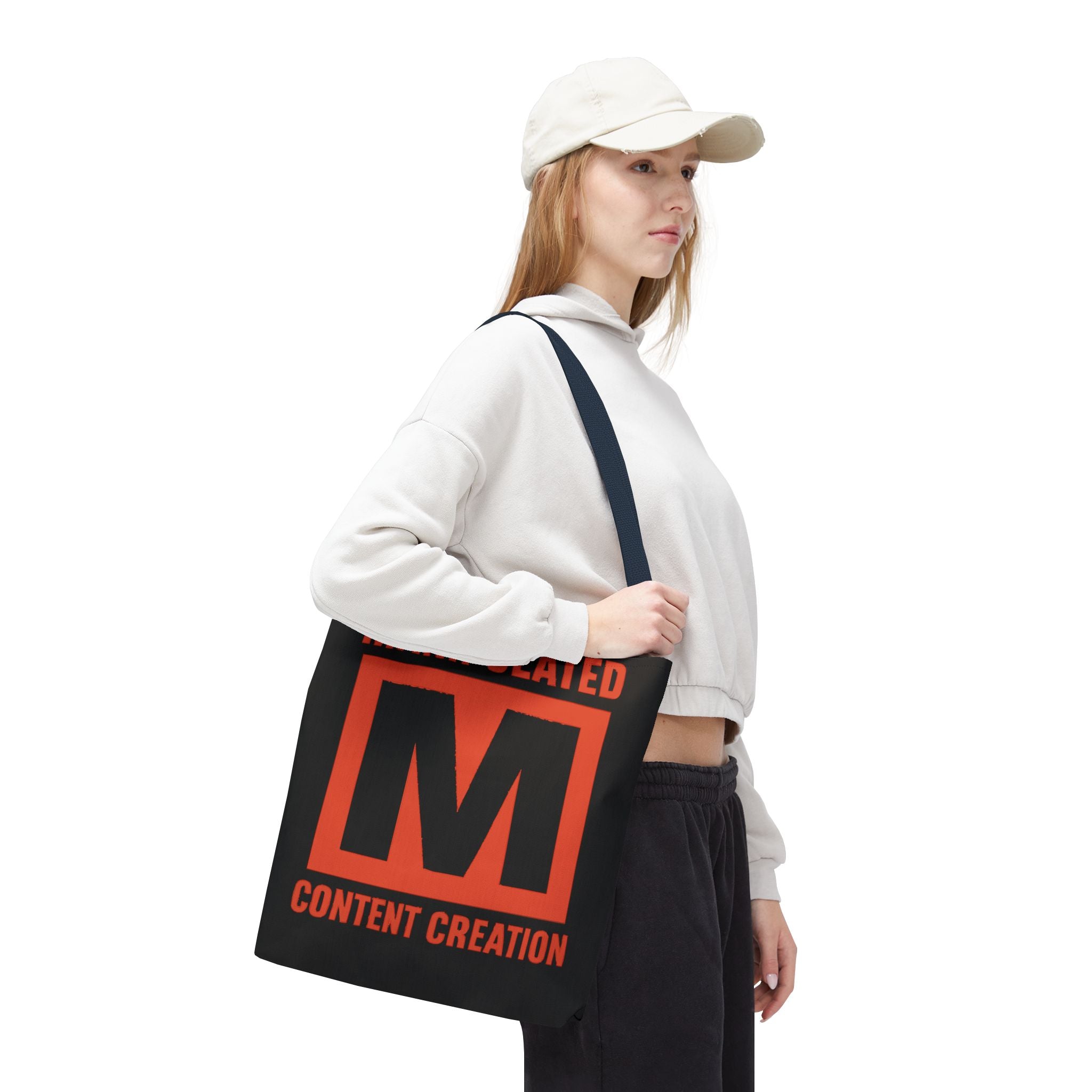 Manipulated Content Tote Bag, Inspirational Gift, Eco-Friendly Shopping Bag