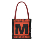 Manipulated Content Tote Bag, Inspirational Gift, Eco-Friendly Shopping Bag
