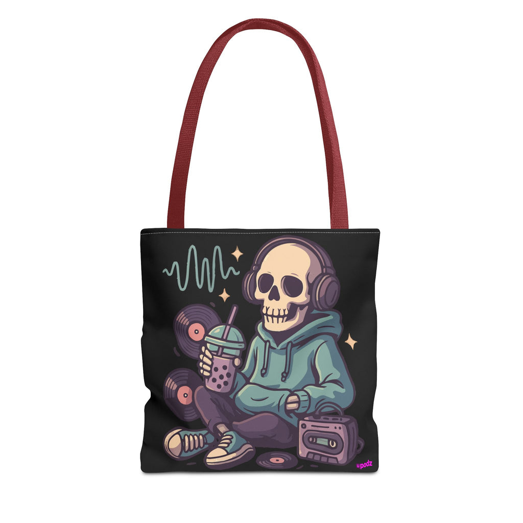 Skully Headphones Tote Bag - Quirky Fun Bag