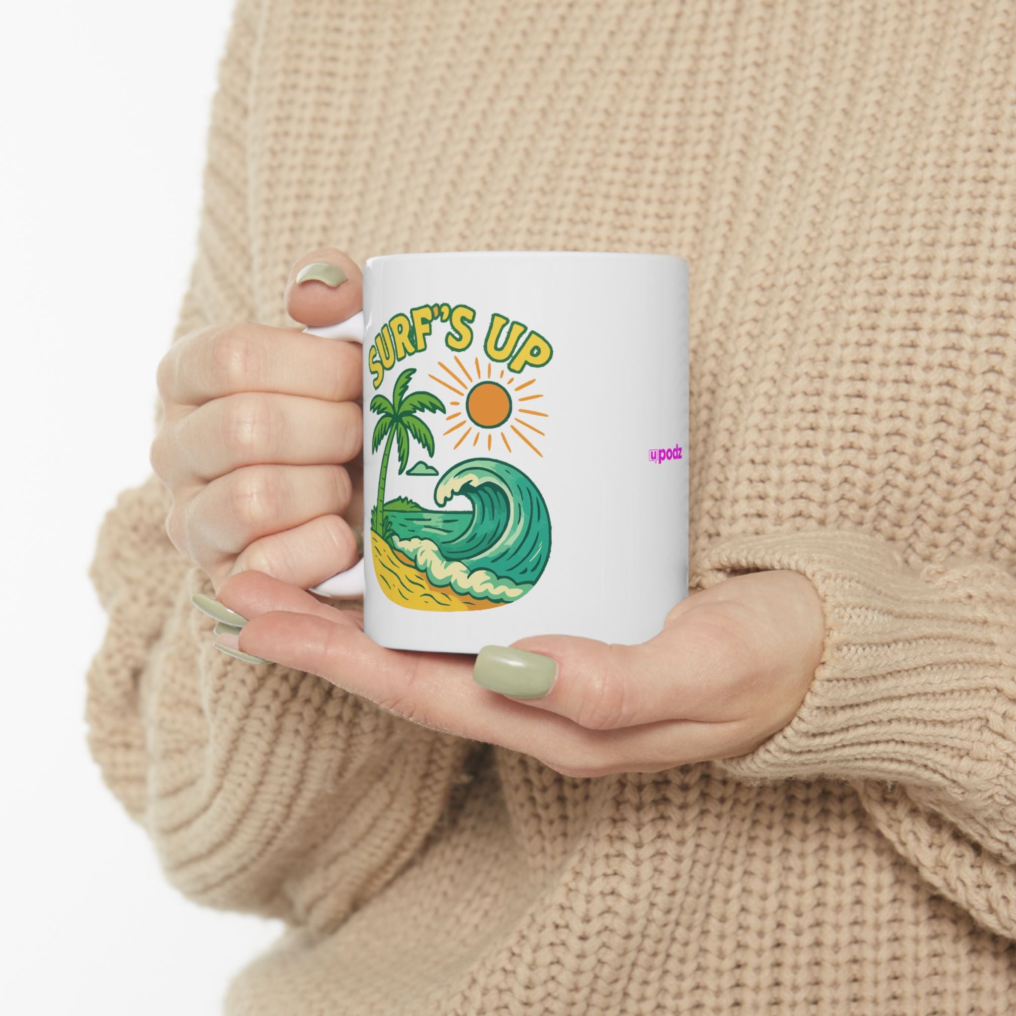 Surfs Up Ceramic Mug |  Personalized Mug